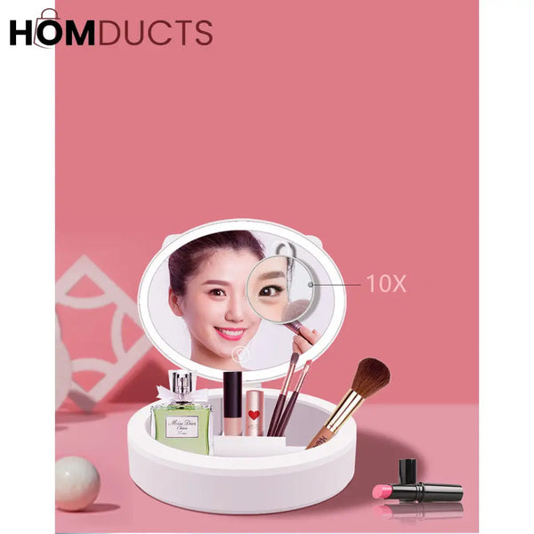 Portable Led Makeup Mirror J & C Organizer