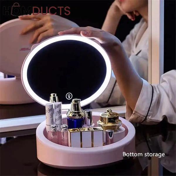 Portable Led Makeup Mirror J & C Organizer