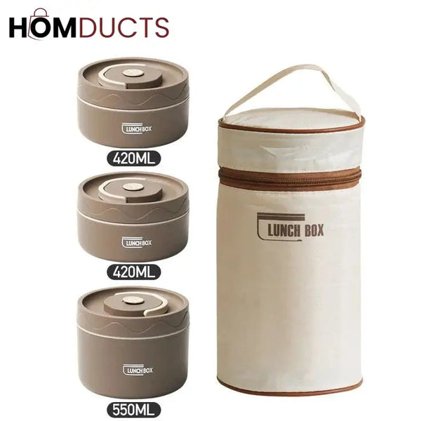 Portable Lunch Box With Insulated Bag