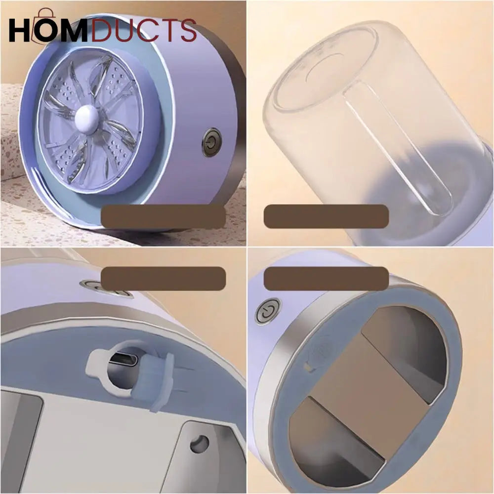Portable Mini Washing Machine - Compact Laundry Washer with 3 Cycles