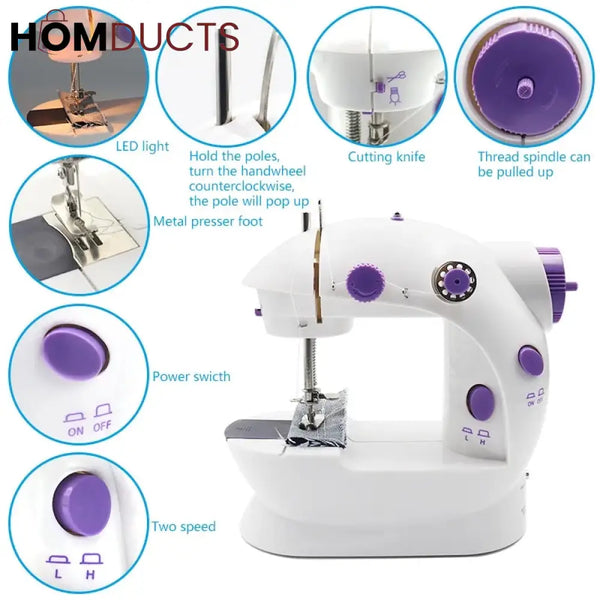 Mini Sewing Machine With 2 Speed Control