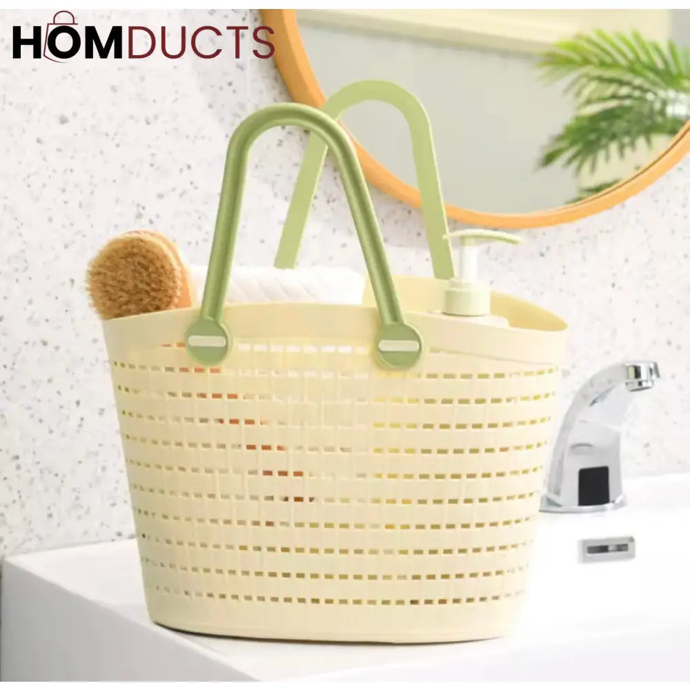 Portable Handheld Picnic Basket, Handheld Kitchen  Grocery Basket, Multipurpose Laundry Basket, Creative Hollow Out Shower Basket