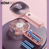 Portable USB Rechargeable Mini Fan with Phone Holder | Fast Charging Handheld Travel & Office Fan