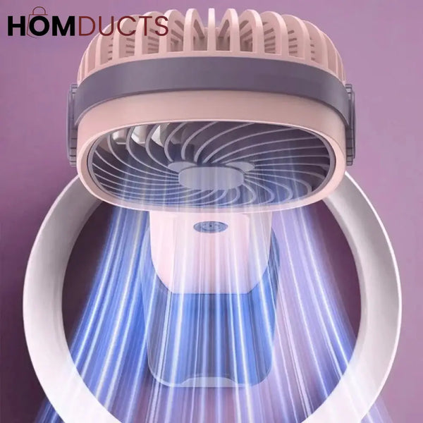 Portable USB Rechargeable Mini Fan with Phone Holder | Fast Charging Handheld Travel & Office Fan