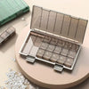 PORTABLE WEEKLY PILL ORGANIZER – 7 DAYS 3/4 TIMES A DAY STACKABLE & COLORFUL DESIGN