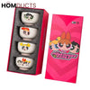 Powerpuff Girls Kawaii Ceramic Bowl Set - Gift Boxed Tableware (4 Bowls)