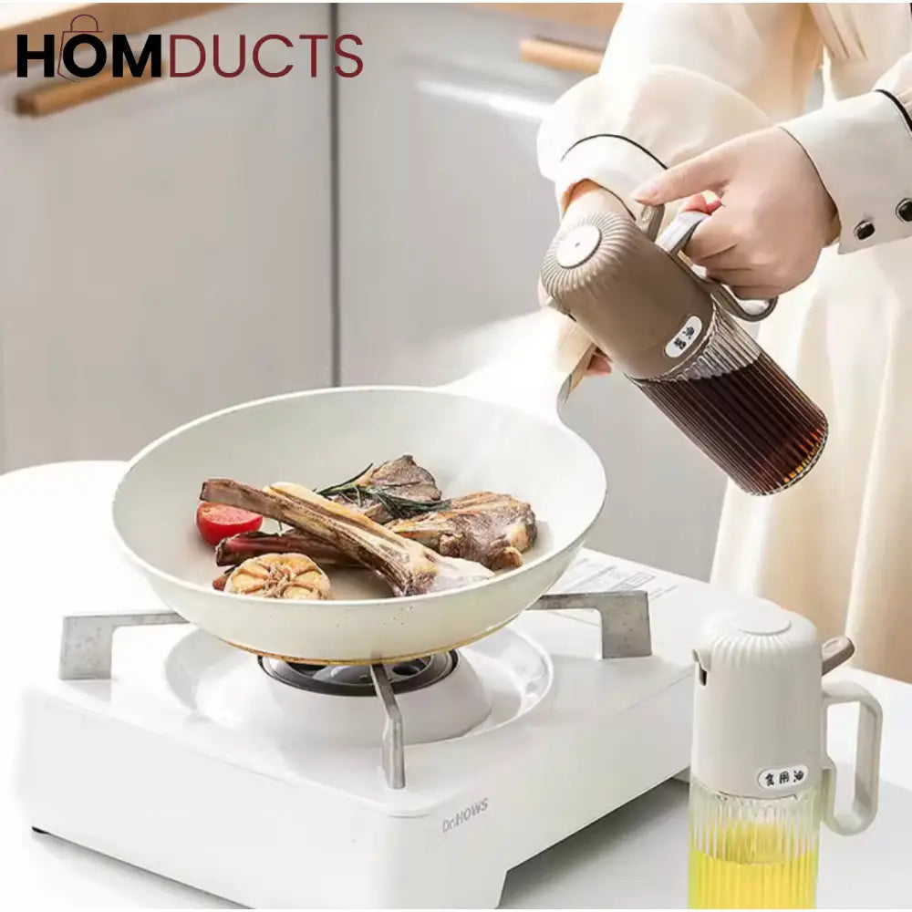 Precision 250ml Glass Oil Spray Bottle - Leak-Proof Kitchen Mister for Healthy Cooking