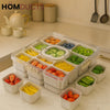 Premium 12-Grid Fresh Storage Box with Lid – Multipurpose Food Organizer