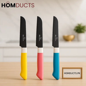 Premium 4.5 Inch Multipurpose Kitchen Knife – Single Piece with Vibrant Handle