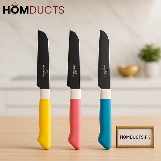 Premium 4.5 Inch Multipurpose Kitchen Knife – Single Piece with Vibrant Handle