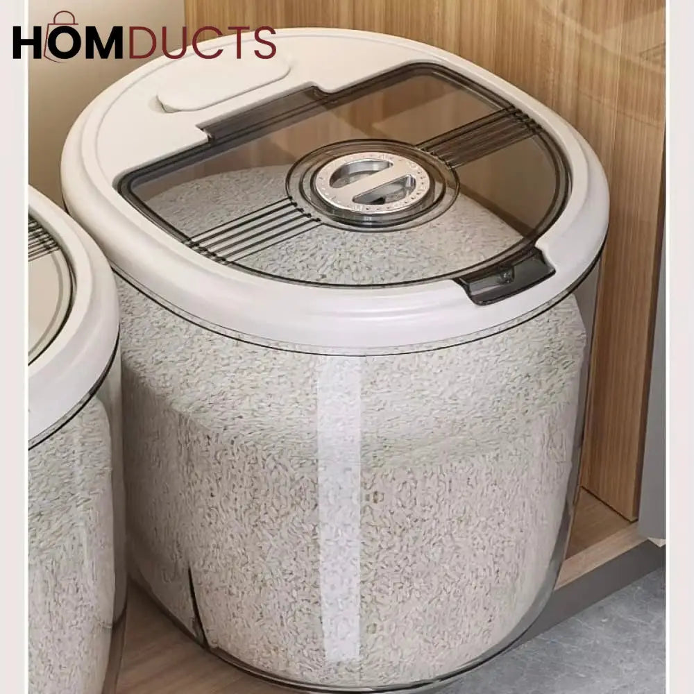 Premium Acrylic Rice Storage Box - Transparent Kitchen Container with Airtight Lid