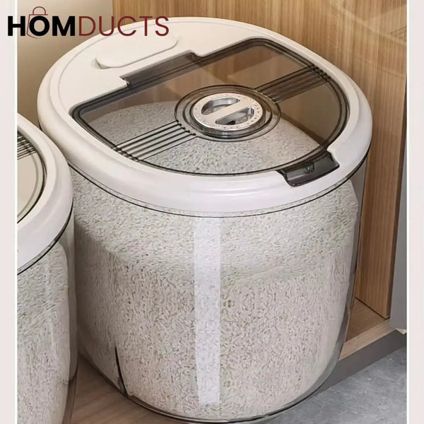 Premium Acrylic Rice Storage Box - Transparent Kitchen Container with Airtight Lid