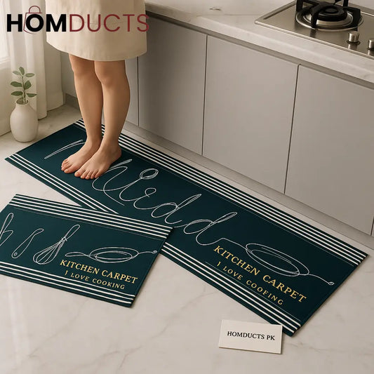 Premium Anti Slip Kitchen Mats Set – 2 Piece | Waterproof & Easy to Clean