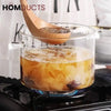 Premium Clear Borosilicate Glass Cooking Pot with Lid