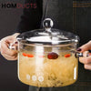 Premium Clear Borosilicate Glass Cooking Pot with Lid