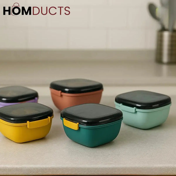 Premium ColorPop Food Storage Container Set – Leakproof BPA-Free Microwave Safe (700ml) (1pc)