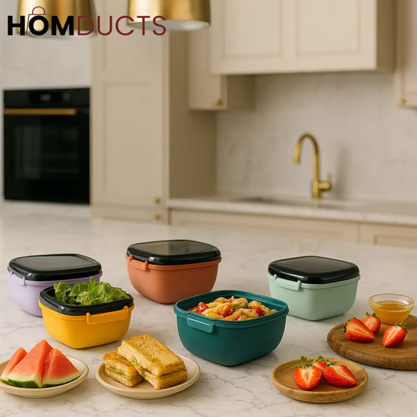 Premium ColorPop Food Storage Container Set – Leakproof BPA-Free Microwave Safe (700ml) (1pc)