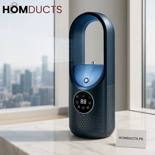 Premium Desktop Bladeless Fan with Humidifier & Air Purification | 6 Speed Cooling