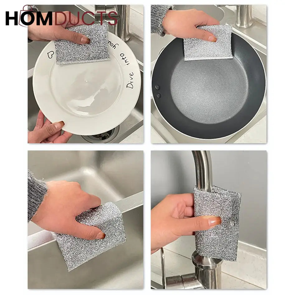 Premium Double-Sided Scrubber Pads – Heavy Duty Kitchen Cleaning Sponges