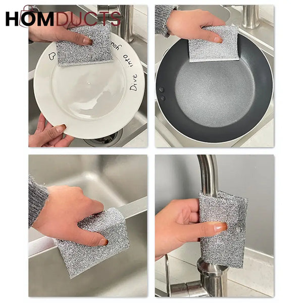 Premium Double-Sided Scrubber Pads – Heavy Duty Kitchen Cleaning Sponges