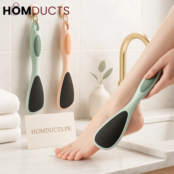 Premium Dual-Sided Foot Scrubber – Pedicure Callus Remover Tool