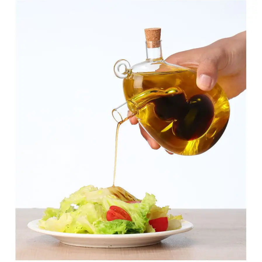 Premium Glass Oil & Vinegar Dispenser Bottle - Stylish Kitchen Storage