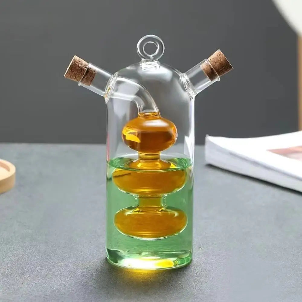 Premium Glass Oil & Vinegar Dispenser Bottle - Stylish Kitchen Storage Design 01