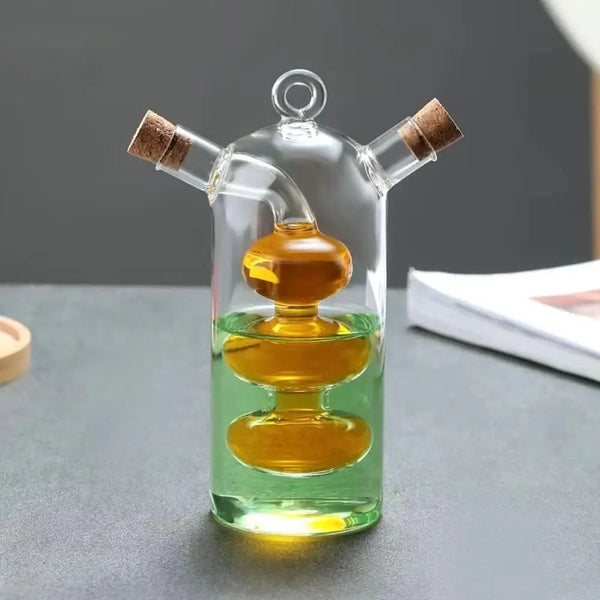 Premium Glass Oil & Vinegar Dispenser Bottle - Stylish Kitchen Storage Design 01