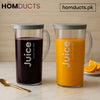 Premium Juice Pitcher Set – 1200ml & 1700ml Transparent Beverage Jugs with Lids