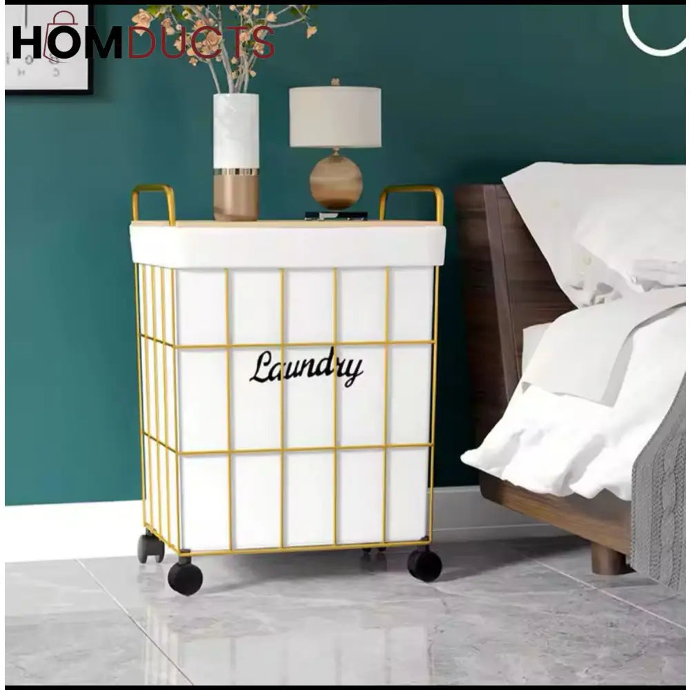 Premium Luxury Laundry Basket With Wheels