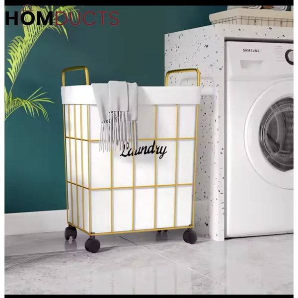 Premium Luxury Laundry Basket With Wheels