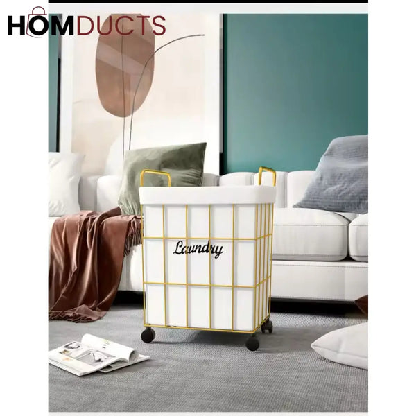 Premium Luxury Laundry Basket With Wheels