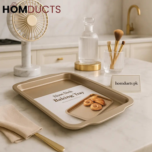 Premium Non-Stick Gold Baking Tray – Oven-Safe Cookie & Pastry Sheet Pan