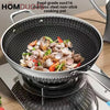 Premium Non-Stick Honeycomb Wok - 316 Stainless Steel Gas & Induction Compatible Cookware