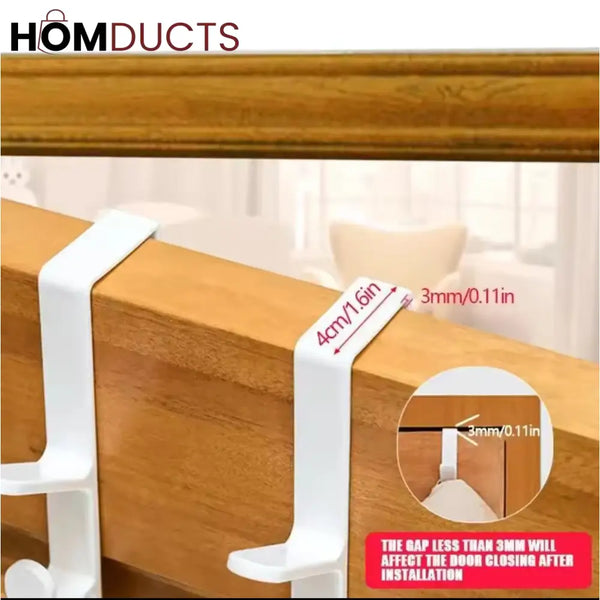 Premium Over-the-Door Hook Hanger – Space-Saving Multi-Purpose Organizer