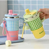Premium Plaid Garden Thermos Cup – 600ml Double-Wall Insulated