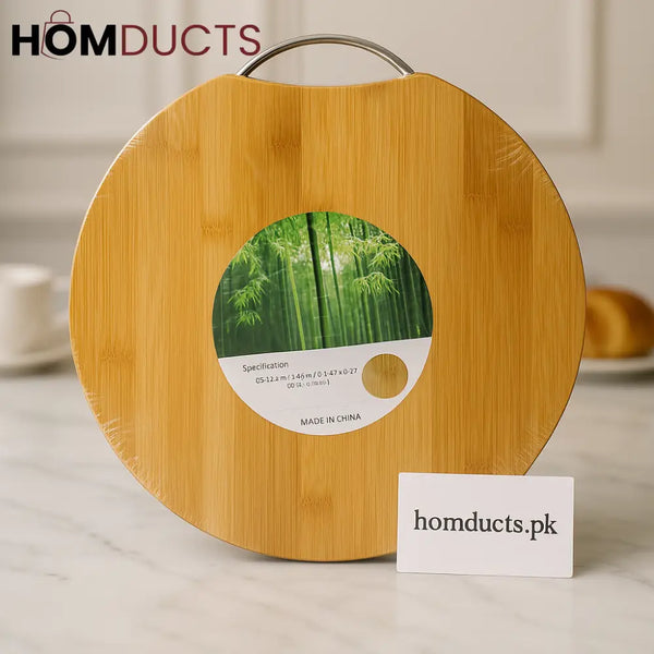 Premium Round Bamboo Cutting Board – Eco Friendly & Durable Kitchen Essential