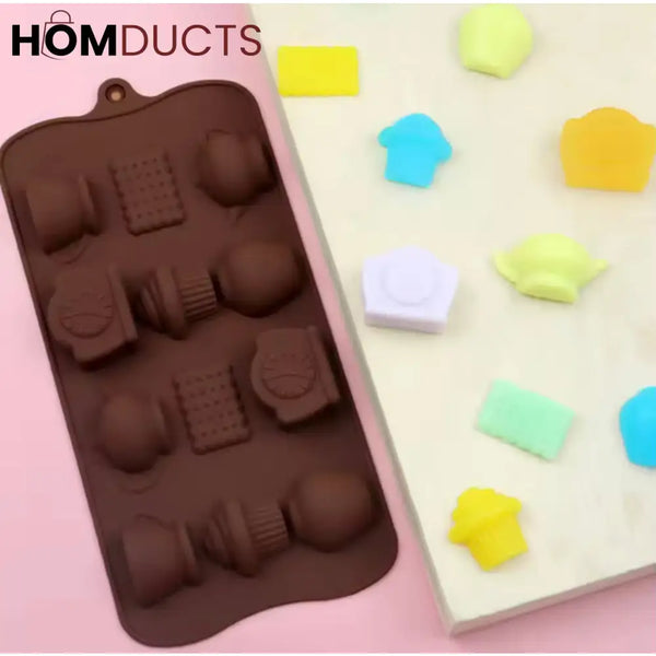 Premium Silicone Chocolate & Candy Mold - Flexible Non-Stick Fondant & Cake Decoration Bar Mould