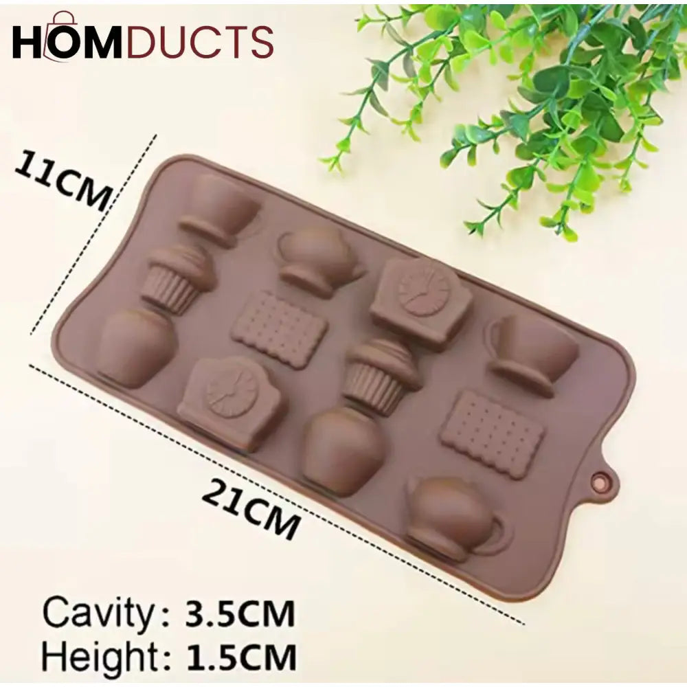 Premium Silicone Chocolate & Candy Mold - Flexible Non-Stick Fondant & Cake Decoration Bar Mould