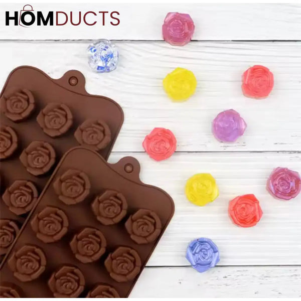 Premium Silicone Rose Flower Chocolate Mold - Versatile Cake Decoration Tool