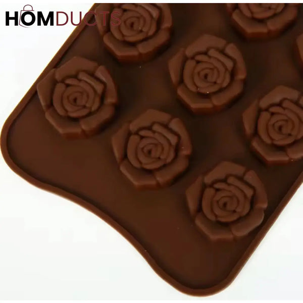 Premium Silicone Rose Flower Chocolate Mold - Versatile Cake Decoration Tool