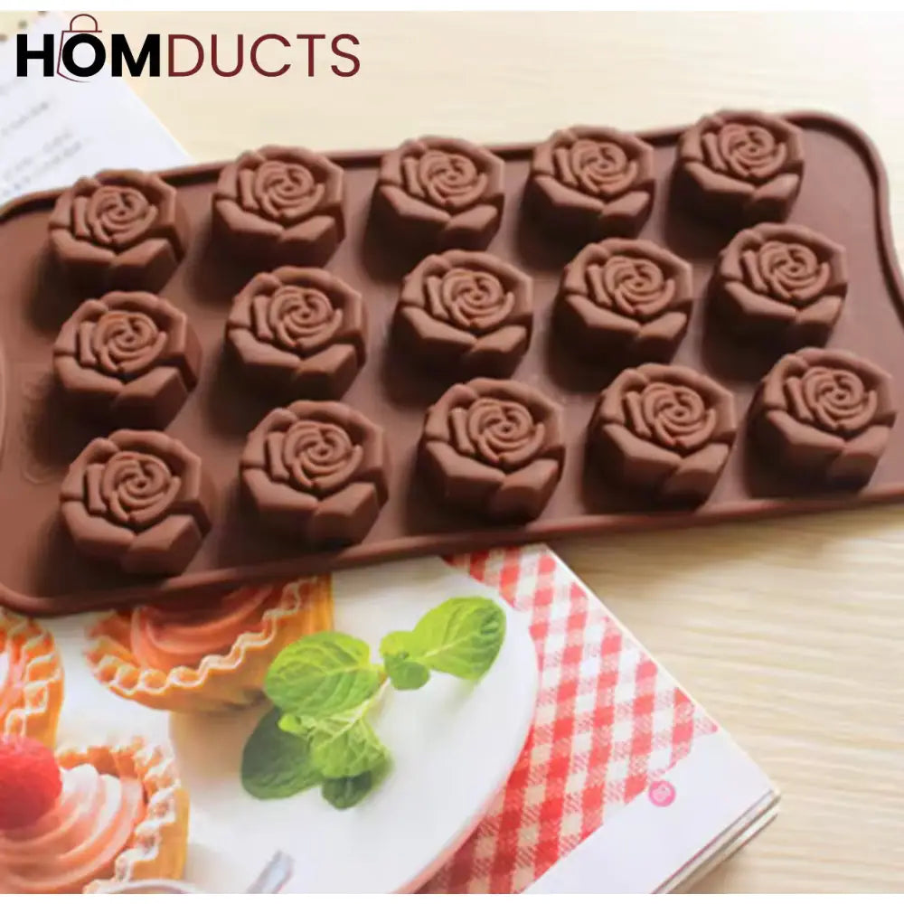 Premium Silicone Rose Flower Chocolate Mold - Versatile Cake Decoration Tool
