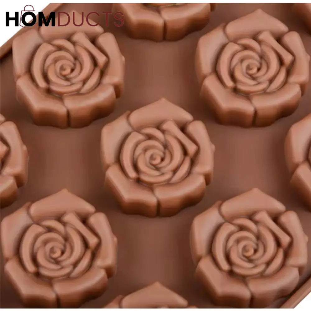 Premium Silicone Rose Flower Chocolate Mold - Versatile Cake Decoration Tool