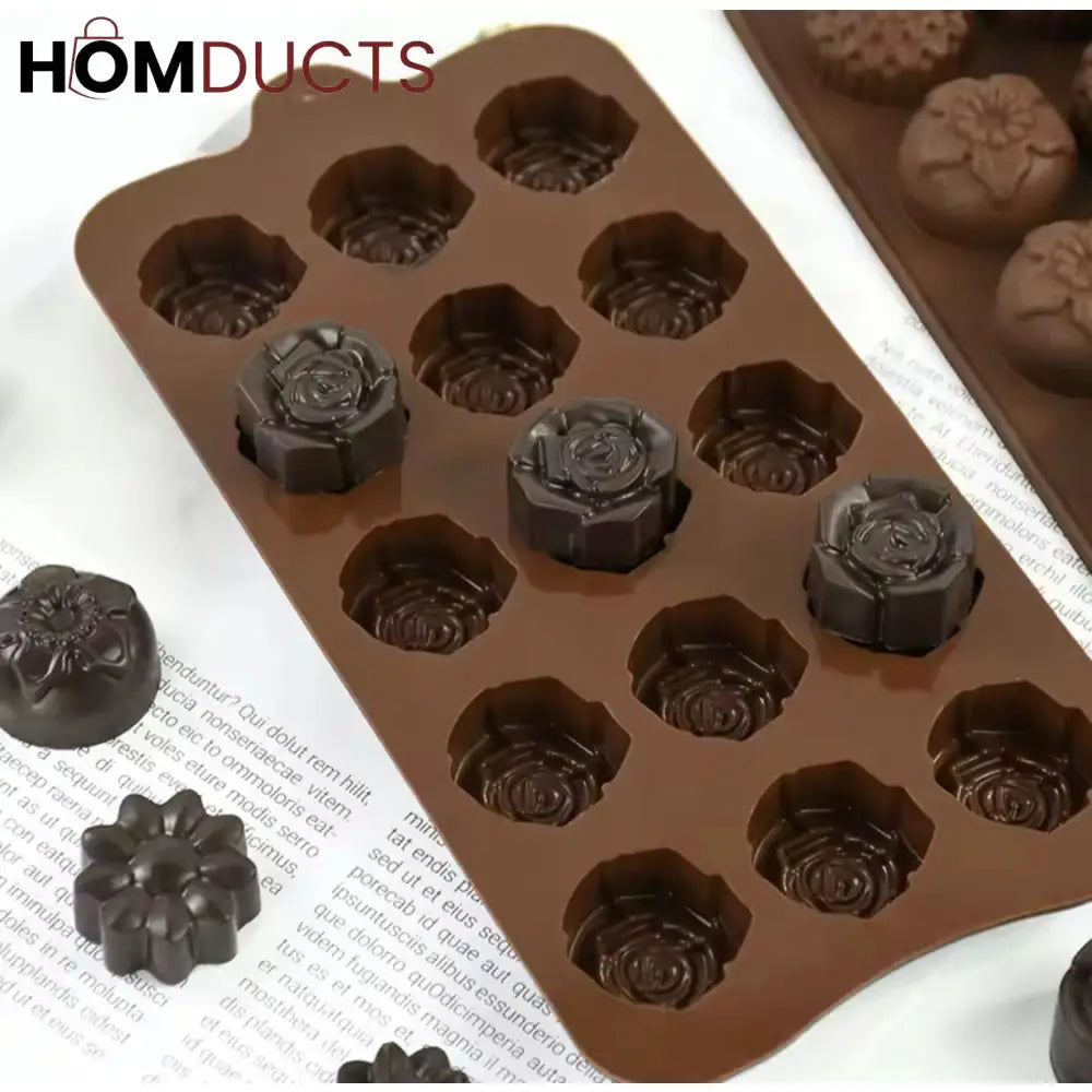 Premium Silicone Rose Flower Chocolate Mold - Versatile Cake Decoration Tool