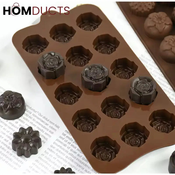 Premium Silicone Rose Flower Chocolate Mold - Versatile Cake Decoration Tool