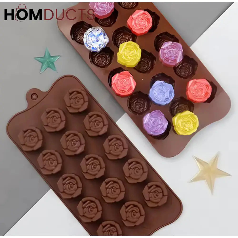 Premium Silicone Rose Flower Chocolate Mold - Versatile Cake Decoration Tool