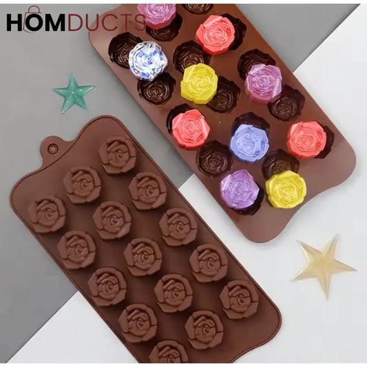 Premium Silicone Rose Flower Chocolate Mold - Versatile Cake Decoration Tool