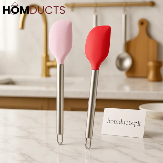 Premium Silicone Spatula with Stainless Steel Handle – Heat Resistant 25cm (1pc)