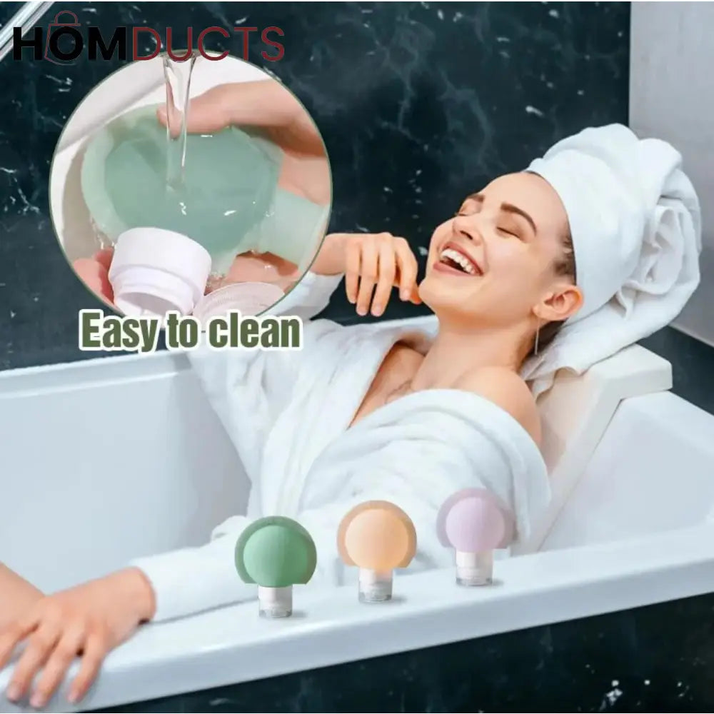 Premium Silicone Travel Bottles Set – Leakproof Refillable Toiletry Containers (3 Pack)