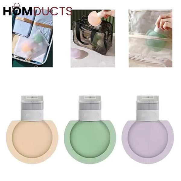 Premium Silicone Travel Bottles Set – Leakproof Refillable Toiletry Containers (3 Pack)
